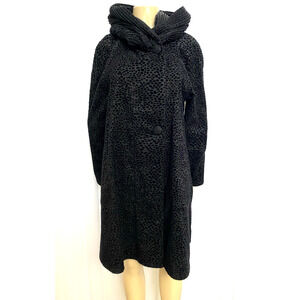 NWOT Mycra Pac Now Reversible Raincoat Coat Jacket Black Textured Velvet 0 P